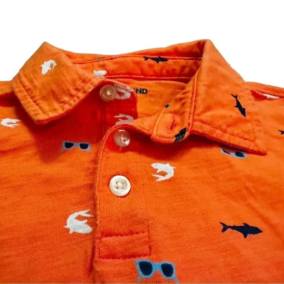 Lands’ End | Orange Cotton Polo (8) 🦈 🕶️ - Picture 2 of 4